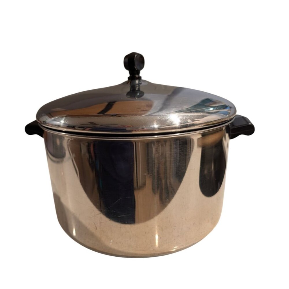 Farberware 8-Quart Aluminum Clad Stainless Steel Stock Pot Lid soup stew